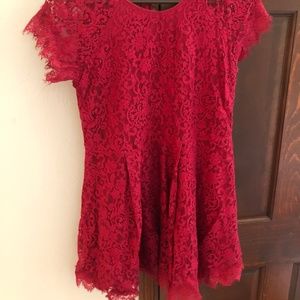 Free People Backless Raspberry Dress